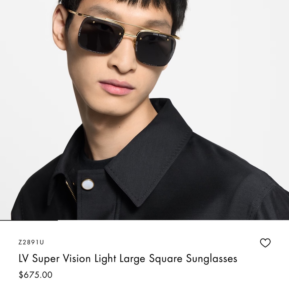 Louis Vuitton Black and Gold Super Vision Light Square Sunglasses - Picture 6 of 10